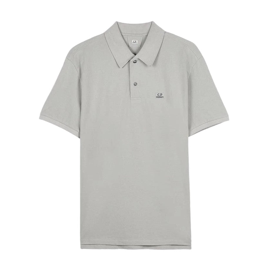 CP Company Stretch Piquet Point Collar Polo Shirt - 904 Dove Grey - Escape Menswear