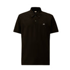 CP Company Stretch Piquet Point Collar Polo Shirt - 999 Black - Escape Menswear