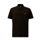 CP Company Stretch Piquet Point Collar Polo Shirt - 999 Black - Escape Menswear