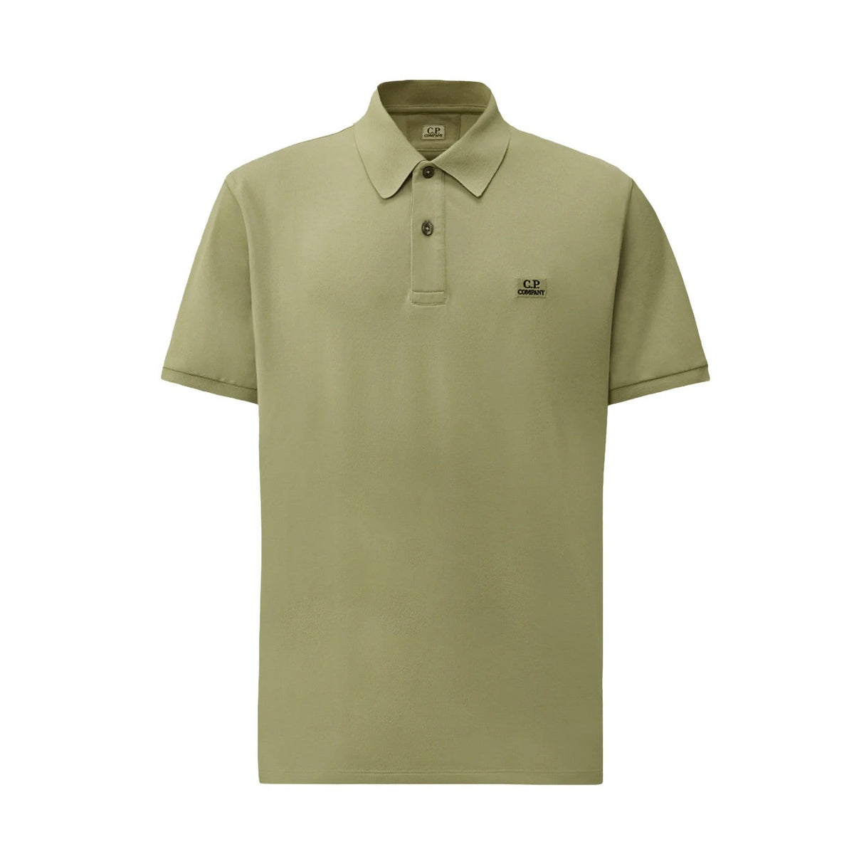 CP Company Stretch Piquet Polo Shirt - 644 Dried Green - Escape Menswear