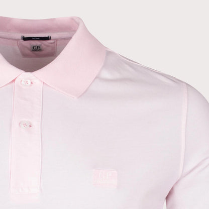 C.P. Company Tacting Short Sleeve Polo - 501 Heavenly Pink - Escape Menswear