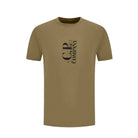 CP Company Vertical Logo T-Shirt - 356 Rock Beige - Escape Menswear