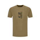 CP Company Vertical Logo T-Shirt - 356 Rock Beige - Escape Menswear