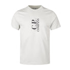 CP Company Vertical Logo T-Shirt - 800 Blue Fox Grey - Escape Menswear
