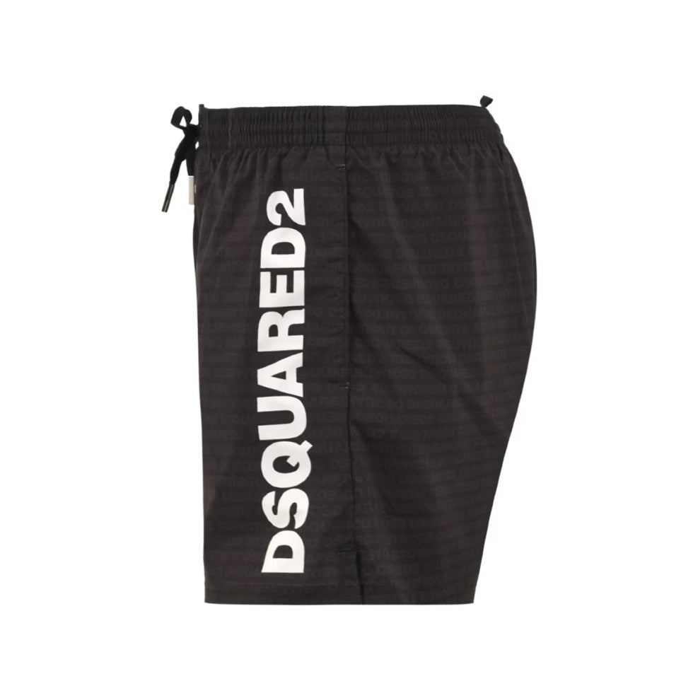 Dsquared2 Logo Midi Swim Boxer - Black - Escape Menswear