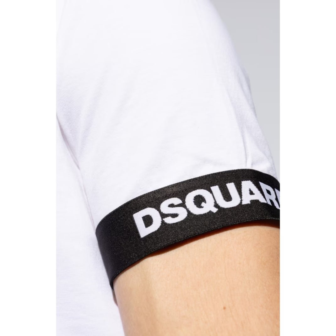 DSquared2 Round Neck T-Shirt - 100 White - Escape Menswear