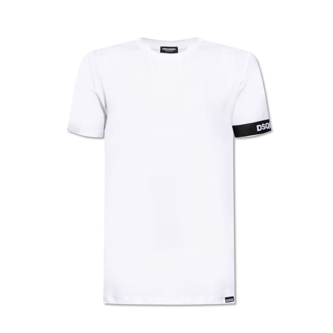 DSquared2 Round Neck T-Shirt - 100 White - Escape Menswear