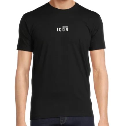 Dsquared2 Small Icon Logo Printed T-Shirt - 900 Black - Escape Menswear