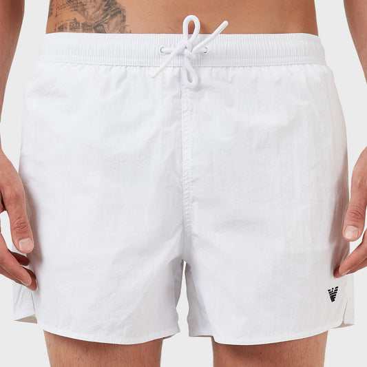 Emporio Armani 211756 Swim Short - 010 White - Escape Menswear