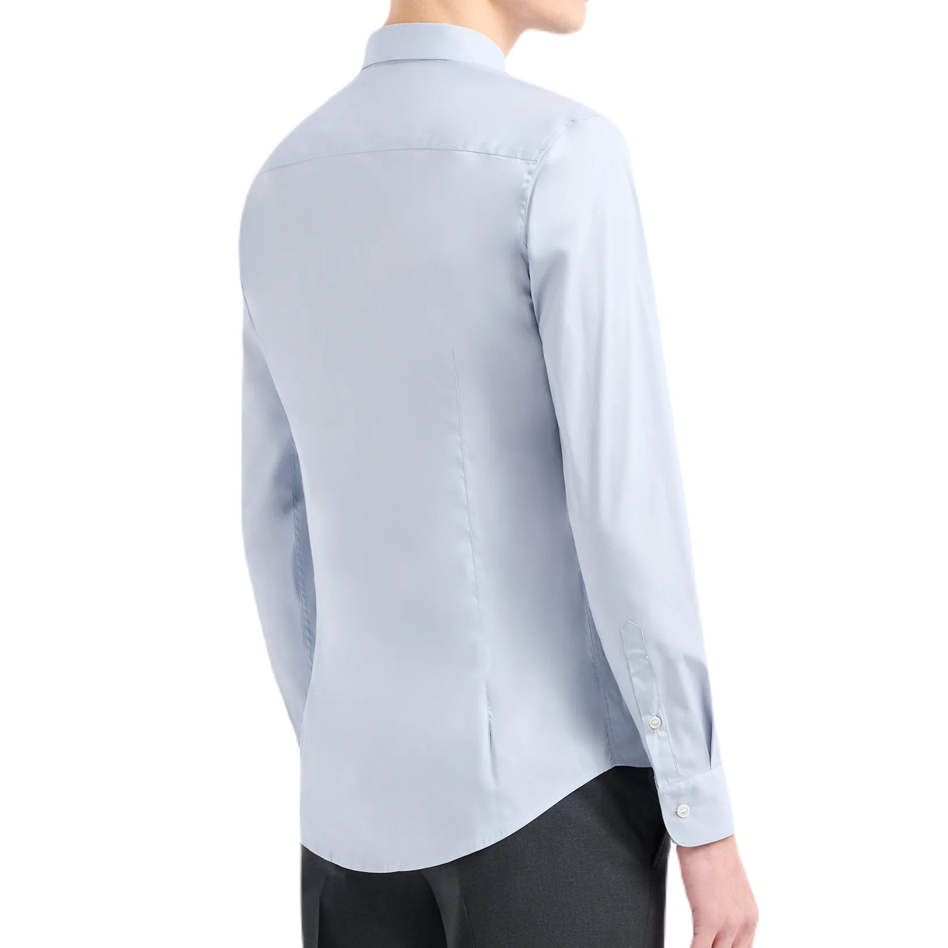 Emporio Armani 8N1C09 L/S Shirt - 0785 Azure Bl - Escape Menswear