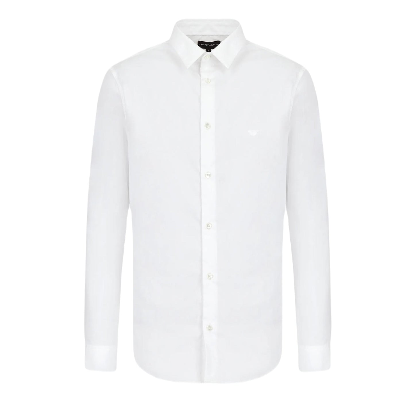 Emporio Armani 8N1C09 L/S Shirt - 100 White - Escape Menswear