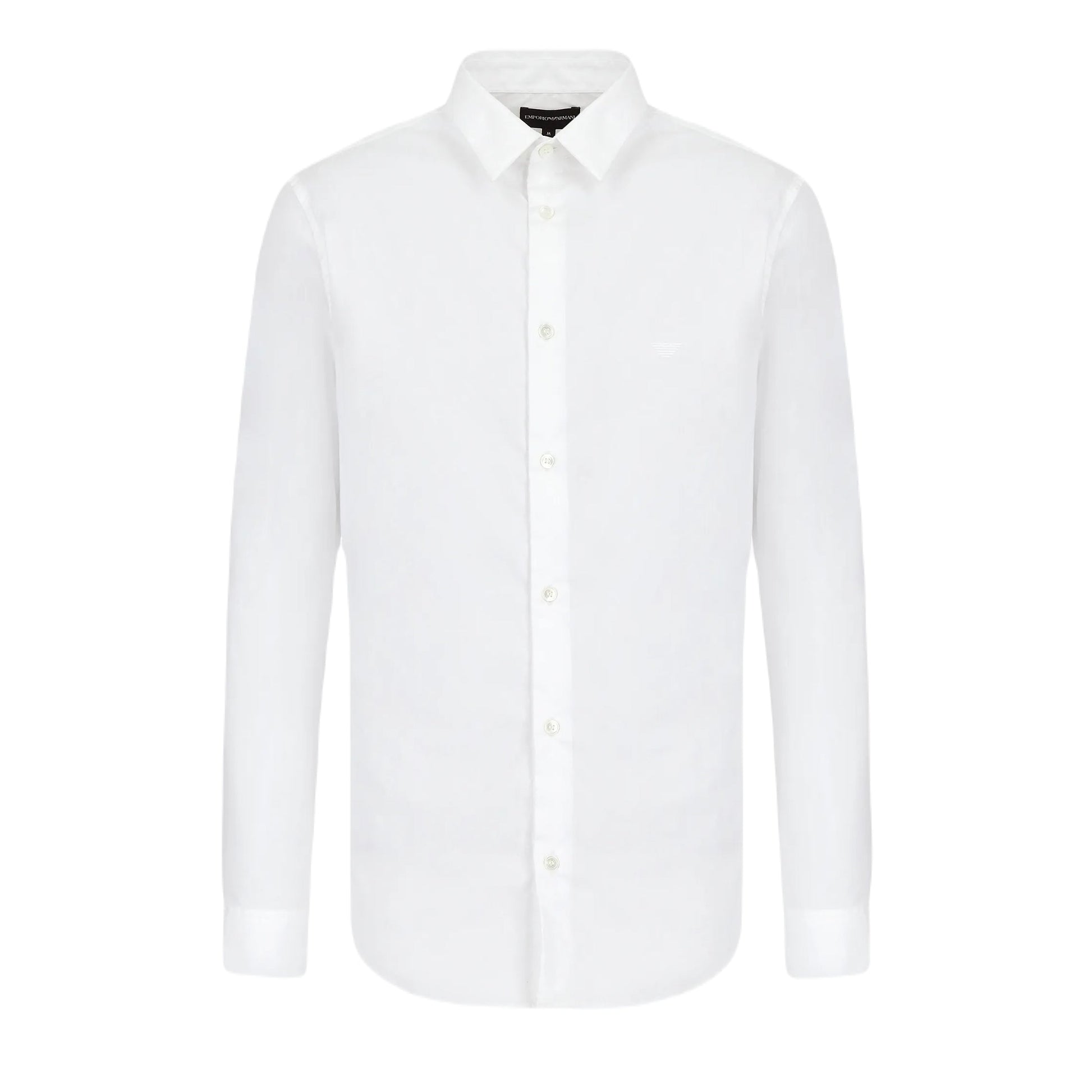 Emporio Armani 8N1C09 L/S Shirt - 100 White - Escape Menswear