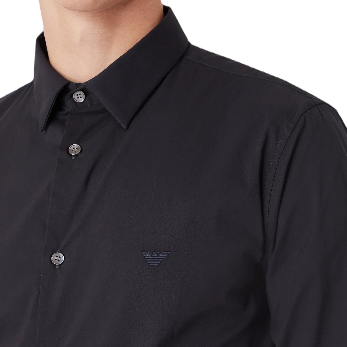 Emporio Armani 8N1C09 L/S Shirt - 934 Navy - Escape Menswear