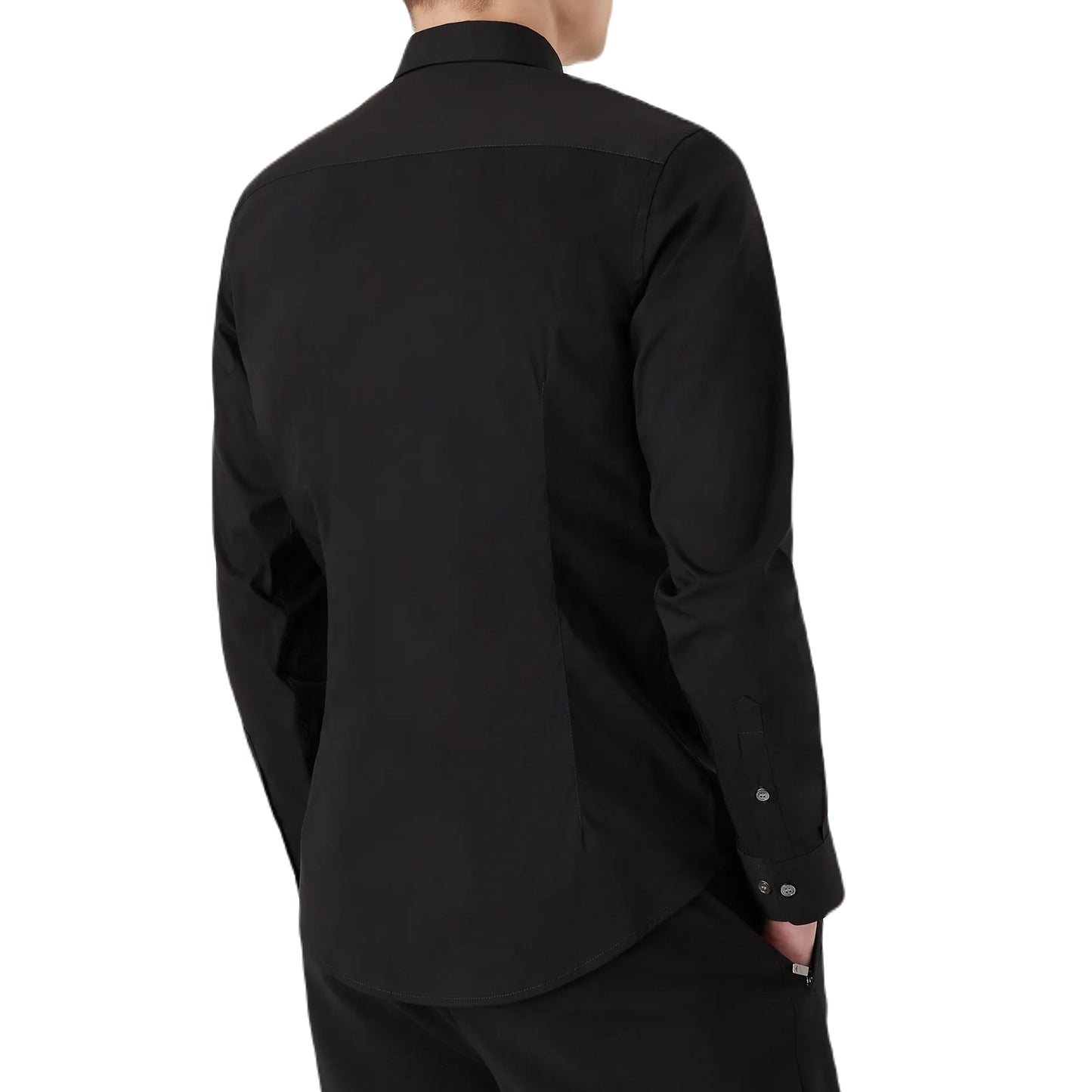 Emporio Armani 8N1C09 L/S Shirt - 999 Black - Escape Menswear