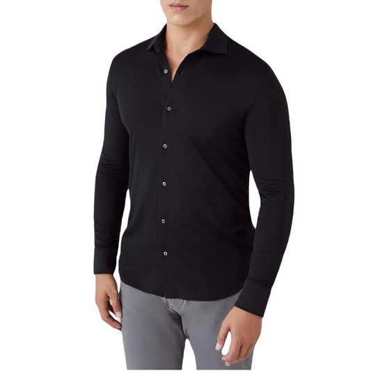 Emporio Armani 8N1CH6 L/S Shirt - 999 Black - Escape Menswear