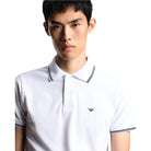 Emporio Armani 8N1FB3 Pique Tip Polo Shirt - 100 White - Escape Menswear