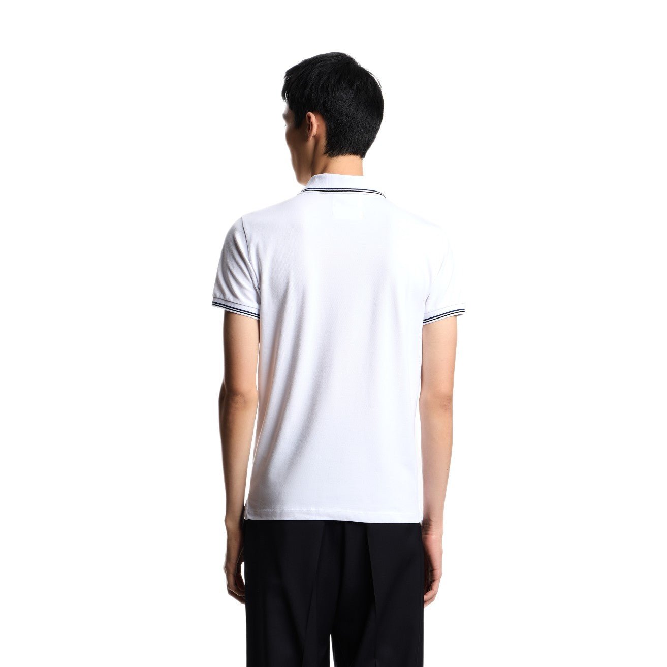 Emporio Armani 8N1FB3 Pique Tip Polo Shirt - 100 White - Escape Menswear