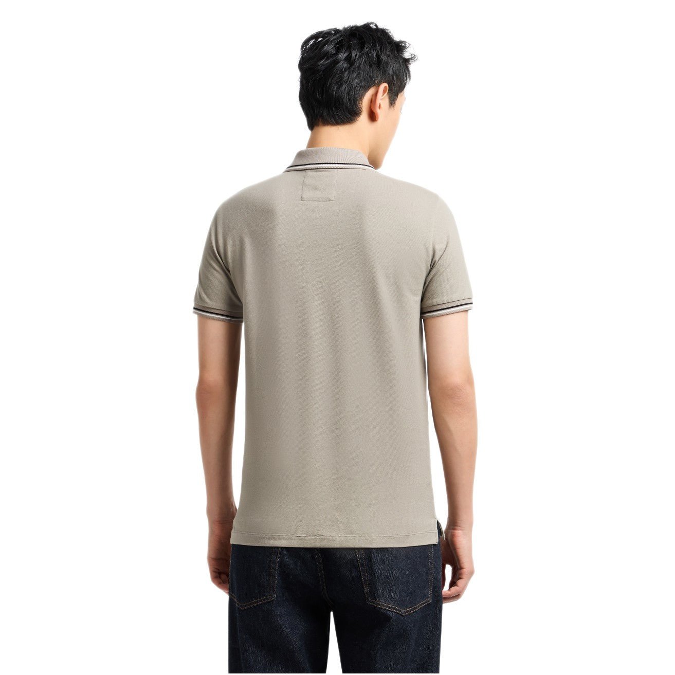 Emporio Armani 8N1FB3 Pique Tip Polo Shirt - 643 Beige - Escape Menswear