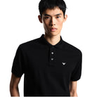 Emporio Armani 8N1FQ2 Mercerised Polo Shirt - 999 Black - Escape Menswear
