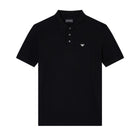 Emporio Armani 8N1FQ2 Mercerised Polo Shirt - 999 Black - Escape Menswear