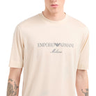 Emporio Armani ASV Embroidery T-Shirt - Ecru - Escape Menswear