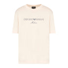 Emporio Armani ASV Embroidery T-Shirt - Ecru - Escape Menswear