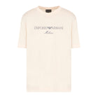Emporio Armani ASV Embroidery T-Shirt - Ecru - Escape Menswear