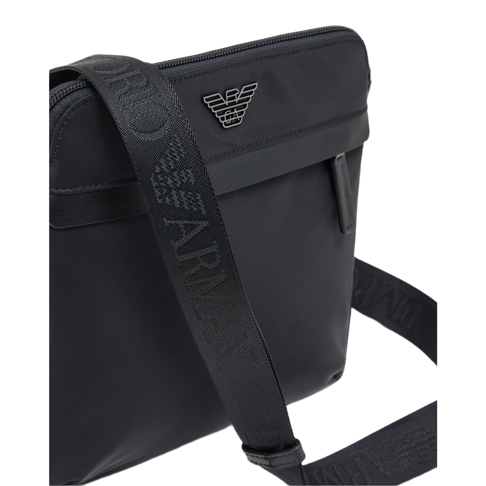 Emporio Armani ASV Nylon Sholuder Bag - Black - Escape Menswear