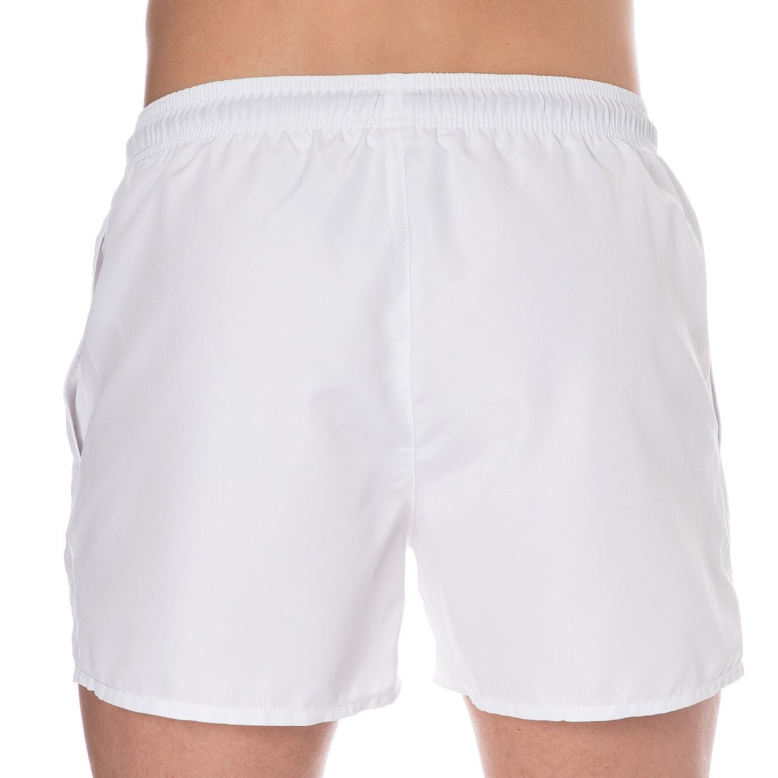 Emporio Armani Boxer Swim Shorts - White - Escape Menswear