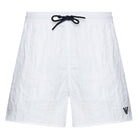 Emporio Armani Boxer Swim Shorts - White - Escape Menswear