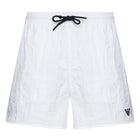 Emporio Armani Boxer Swim Shorts - White - Escape Menswear