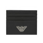 Emporio Armani Eagle Plate Cardholder - 81072 Black - Escape Menswear