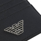 Emporio Armani Eagle Plate Cardholder - 81072 Black - Escape Menswear