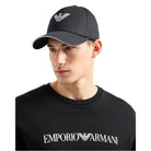 Emporio Armani Eagle Print Baseball Cap - 020 Black - Escape Menswear