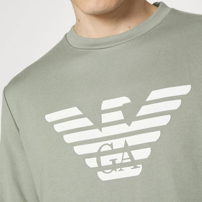 Emporio Armani Eagle Sweatshirt - 594 Salvia - Escape Menswear