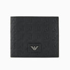 Emporio Armani Embossed Eagle Wallet - 001 Black - Escape Menswear