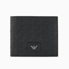 Emporio Armani Embossed Eagle Wallet - 001 Black - Escape Menswear