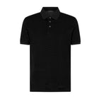 Emporio Armani Flocked AOP Polo Shirt - Black - Escape Menswear
