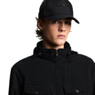 Emporio Armani Jacquared Nylon Lettering Cap - 001 Black - Escape Menswear