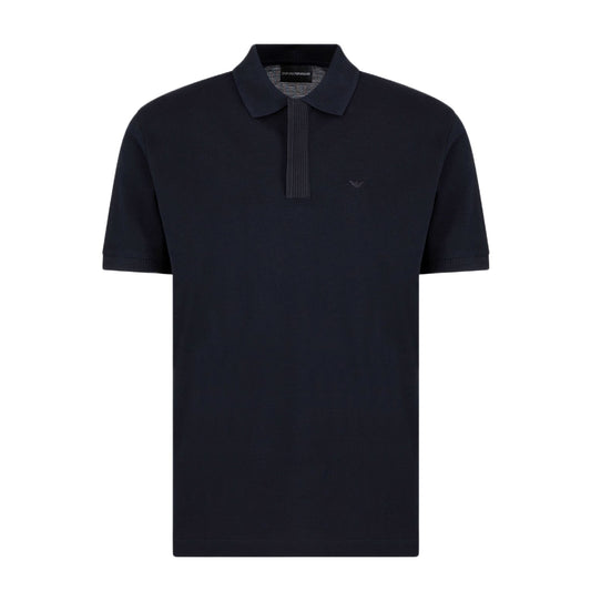 Emporio Armani Jersey Polo Shirt - Navy Blue - Escape Menswear