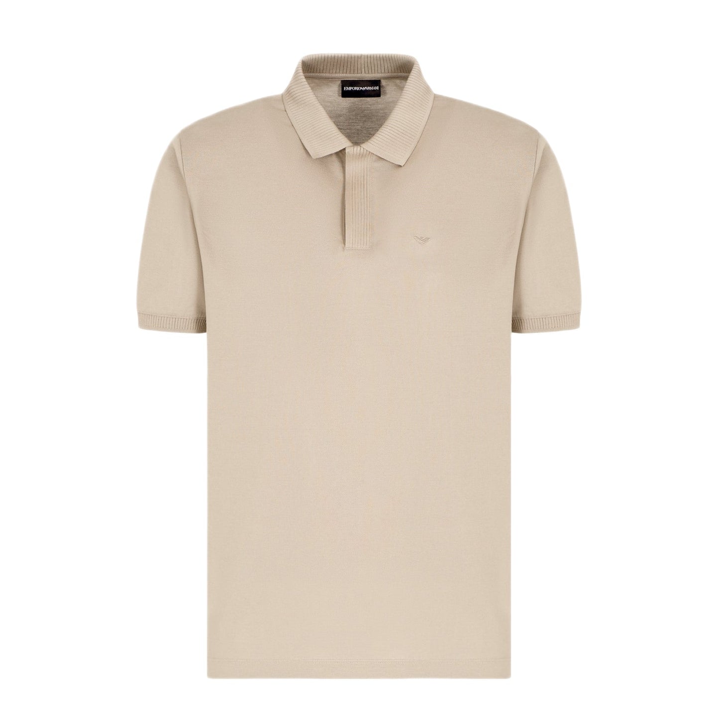 Emporio Armani Jersey Polo Shirt - Roasted Cashew - Escape Menswear