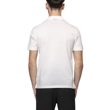 Emporio Armani Jersey Polo Shirt - Snow White - Escape Menswear