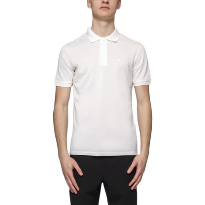 Emporio Armani Jersey Polo Shirt - Snow White - Escape Menswear
