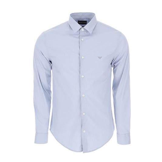 Emporio Armani Long Sleeve Shirt - Lilac Grey - Escape Menswear