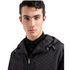Emporio Armani Nylon Jacquard Eagle Jacket - F052 Black - Escape Menswear