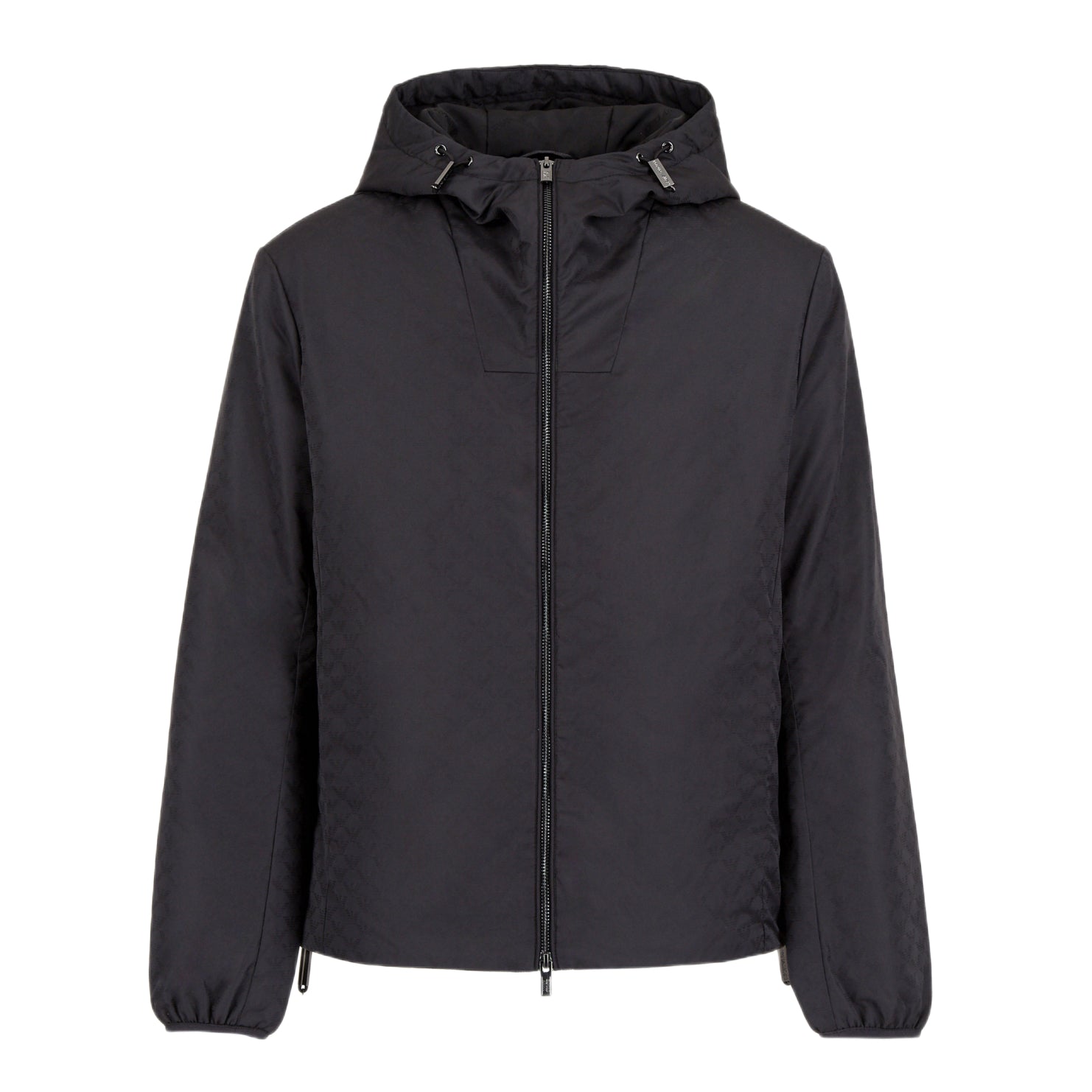 Emporio Armani Nylon Jacquard Eagle Jacket - F052 Black - Escape Menswear