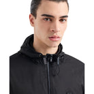 Emporio Armani Nylon Logo Patch Jacket - 999 Black - Escape Menswear