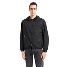 Emporio Armani Nylon Logo Patch Jacket - 999 Black - Escape Menswear