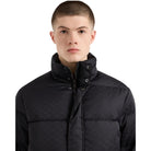 Emporio Armani Quilted Puffer Eagle Jacket - F046 Black - Escape Menswear