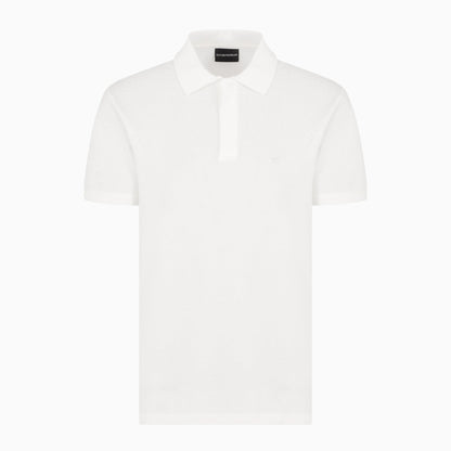 Emporio Armani Travel Essential Polo Shirt - Snow White - Escape Menswear